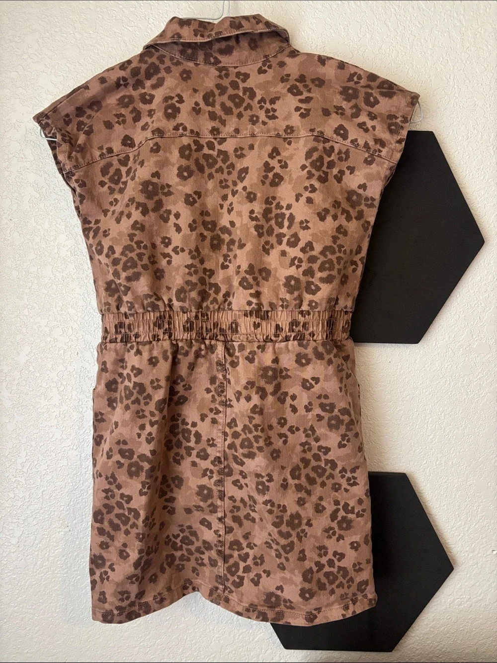 Girls OshKosh Brown Leopard Print Shirt Dress